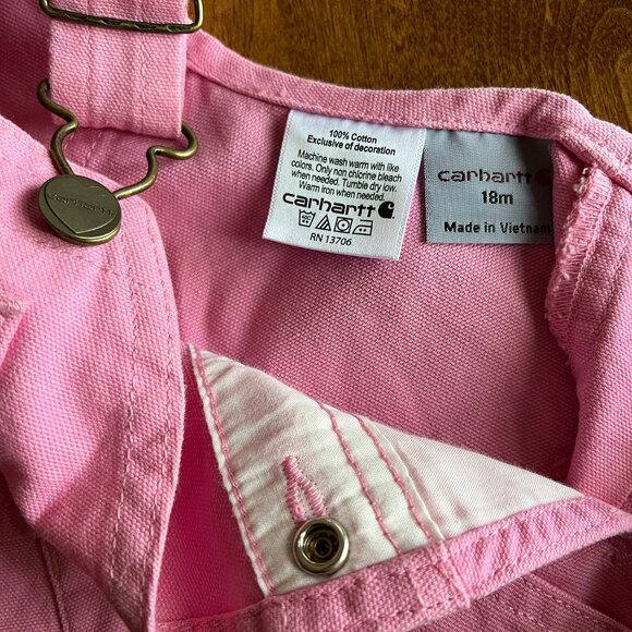 Carhartt pink overalls 18m NWOT - Picture 7 of 8